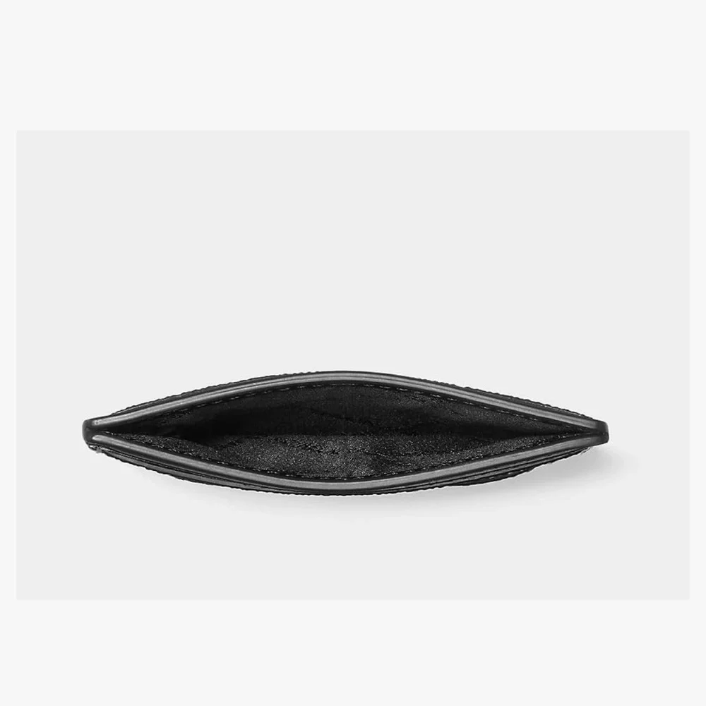 Michael Kors Reed Large Leather Card Holder - Vanilla/Black